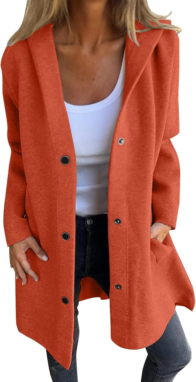 Chic Long Sleeve Open Front Sweater Jacket with Hood - Casual Elegance - Free Shipping