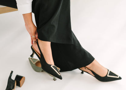 Cecilia Slingback Black - Free Shipping