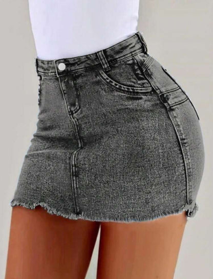 Trendy Women’s Bodycon Denim Skirt – Slim Fit Pencil Design for Stylish Outfits-Free Shipping