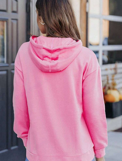 Trendy Plus Size Ripped Hoodie Drop Shoulder Kangaroo Pocket – Free Shipping