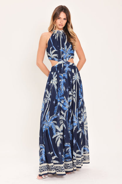Chic Coastal Stargazer Woven Maxi Dress - Free Shipping
