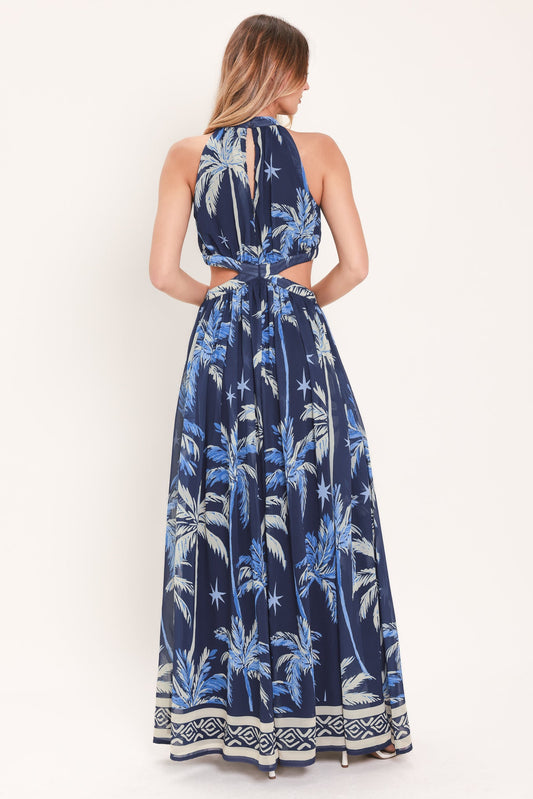 Chic Coastal Stargazer Woven Maxi Dress - Free Shipping