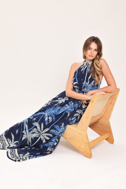 Chic Coastal Stargazer Woven Maxi Dress - Free Shipping