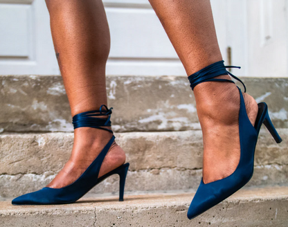 Estelle Pumps Navy Extended Sizes- Free Shipping