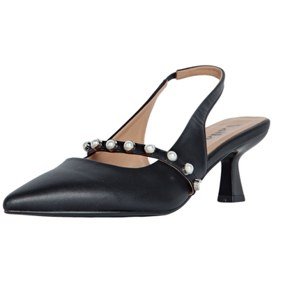 Sophia Slingback Pumps Black Extended Sizes - Free Shipping