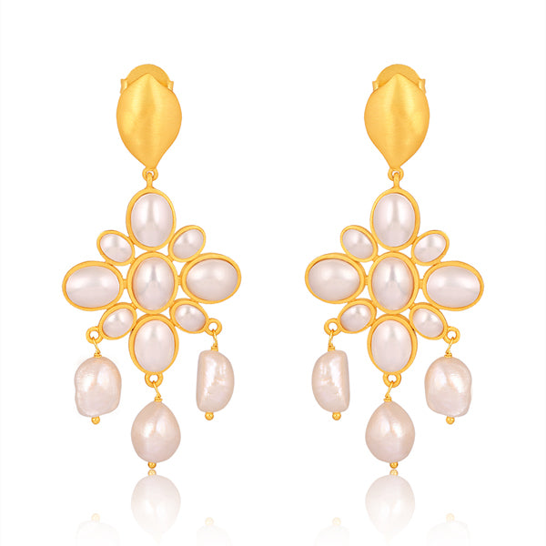 Swept Away Drop  Pearl Earrings - Free Shippings