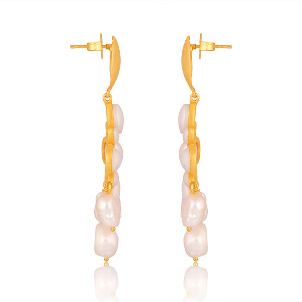 Swept Away Drop  Pearl Earrings - Free Shippings