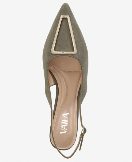 Cecilia Slingback Green Extended Sizes - Free Shipping