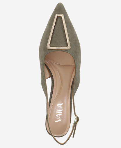 Cecilia Slingback Green Extended Sizes - Free Shipping