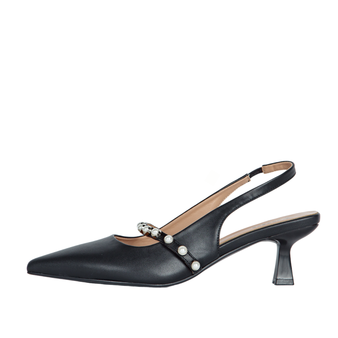Sophia Slingback Pumps Black Extended Sizes - Free Shipping