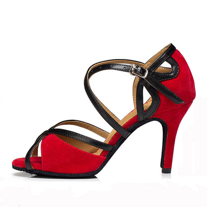 Soft Suede Sole Latin Dance Stiletto Heels – Free Shipping