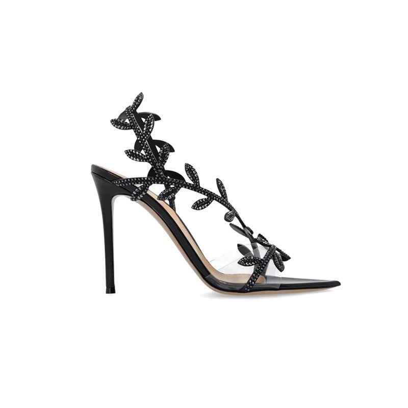 Pointed Toe Microfiber Stiletto High Heels - Free Shipping