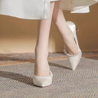 Open-Toe Crossover Strap Mary Jane Stiletto Heels - Free Shipping