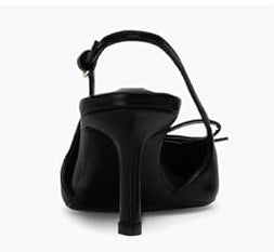 Elegant Patent Leather Pointed Toe Slingback Kitten Heels Sandals – Free Shipping