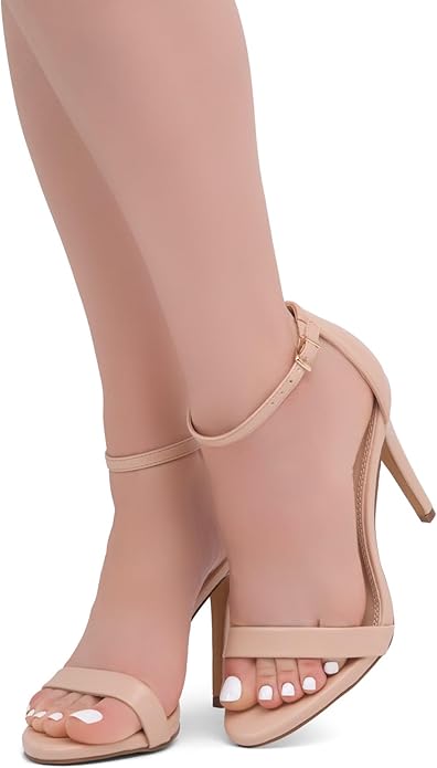 Trendy Adjustable Ankle Strap Open Toe Stiletto Heel Sandals – Free Shipping