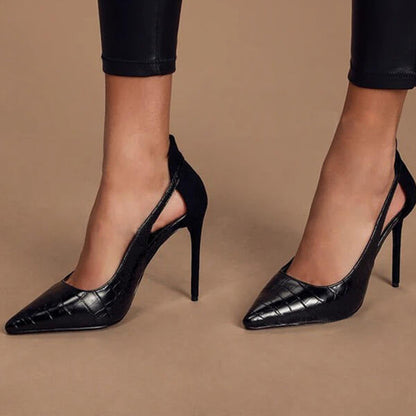 Pointed-Toe French-Style Hollow-Out Stiletto High Heels - Free Shipping