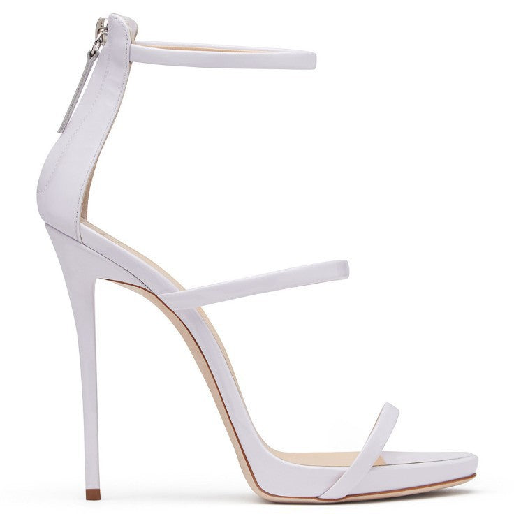 Fish Mouth Ankle Strap Stiletto High Heel - Free Shipping