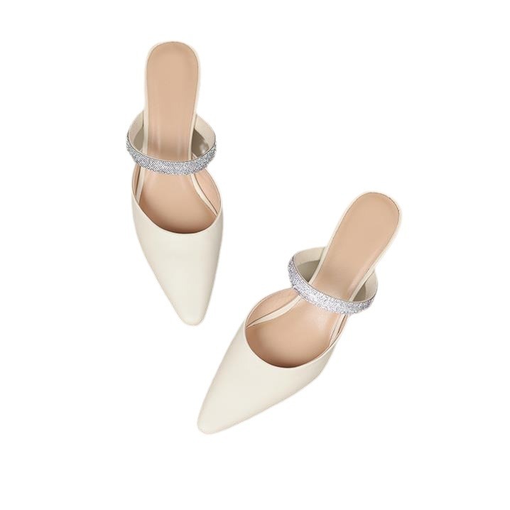Rhinestone Closed Toe Stiletto Heels – Free Shipping