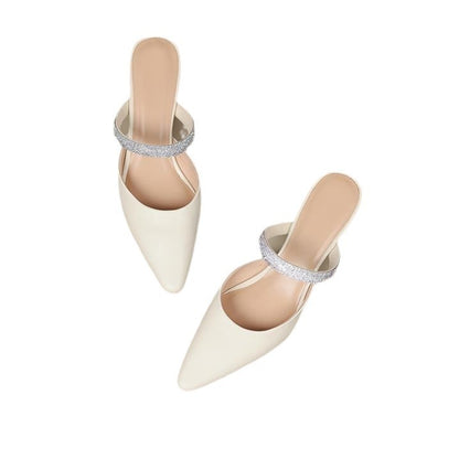 Rhinestone Closed Toe Stiletto Heels – Free Shipping