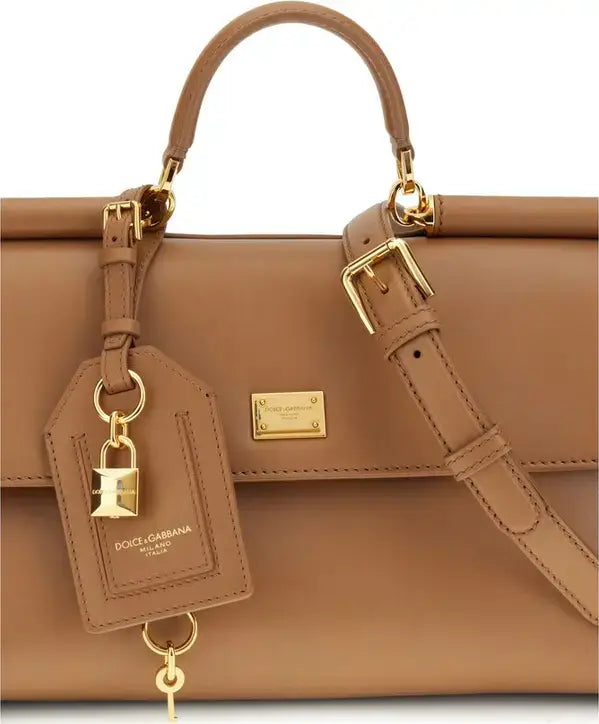 Dolce & Gabbana Butterscotch Leather My Sicily Handbag - Free Shipping