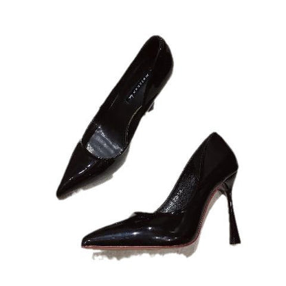 Pointed-Toe Patent Leather Stiletto Heels - Free Shipping