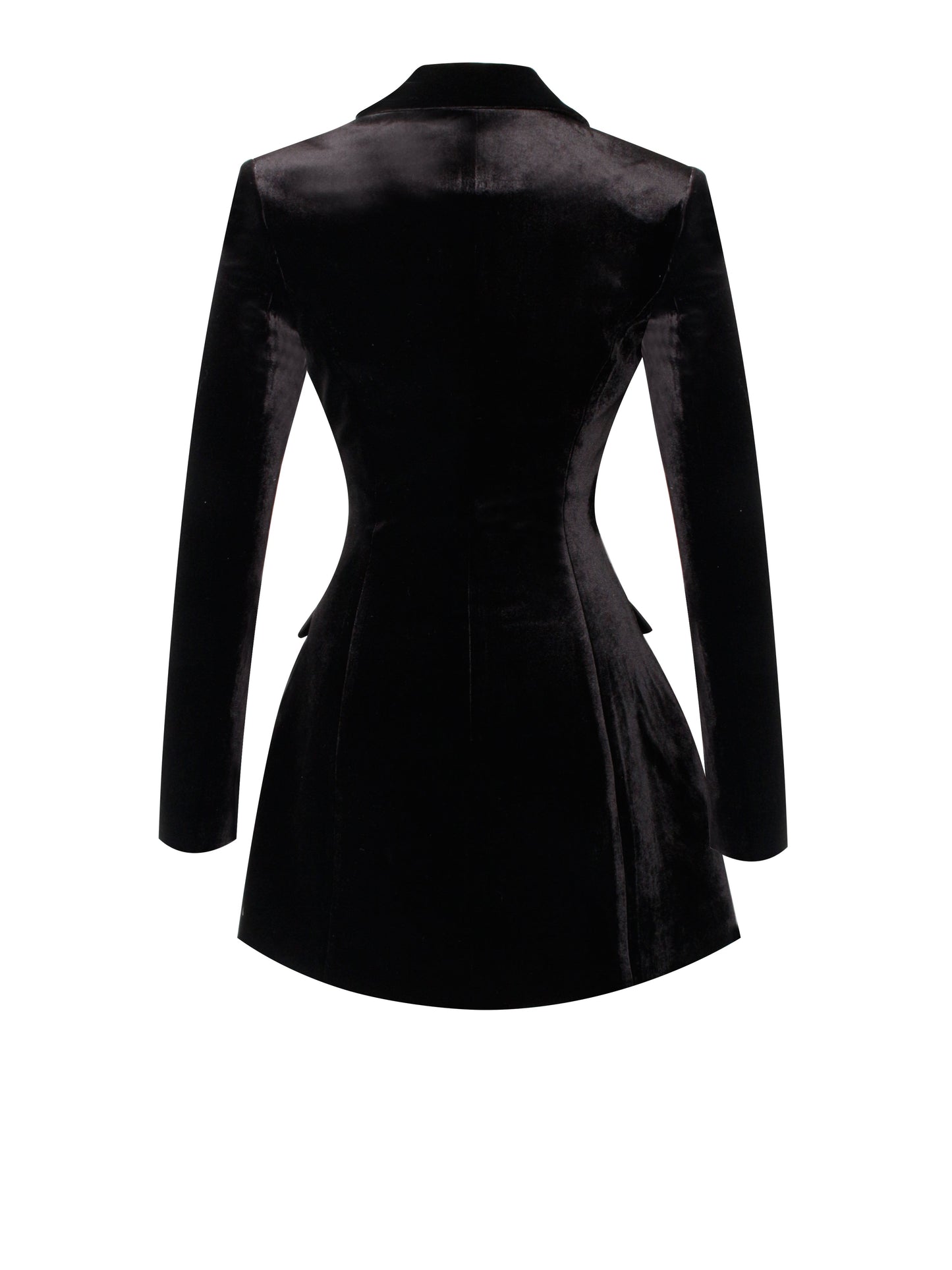 Miss Circle Calista Black Velvet Blazer Mini Dress - Free Shipping