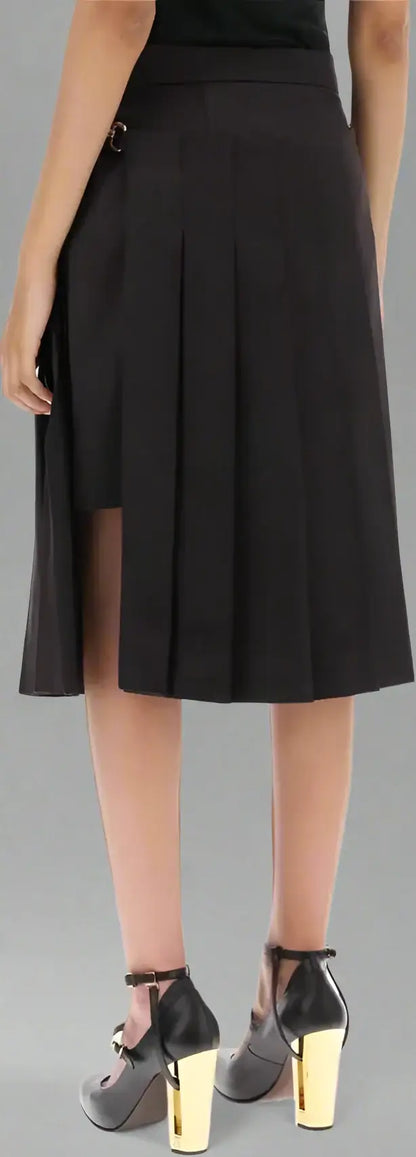 Fendi Black Cotton Silk Washed Skirt - Free Shipping