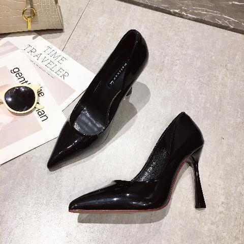 Pointed-Toe Patent Leather Stiletto Heels - Free Shipping