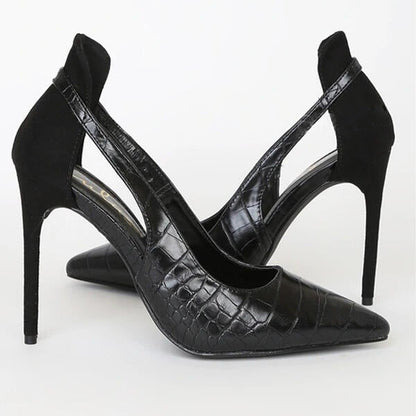 Pointed-Toe French-Style Hollow-Out Stiletto High Heels - Free Shipping
