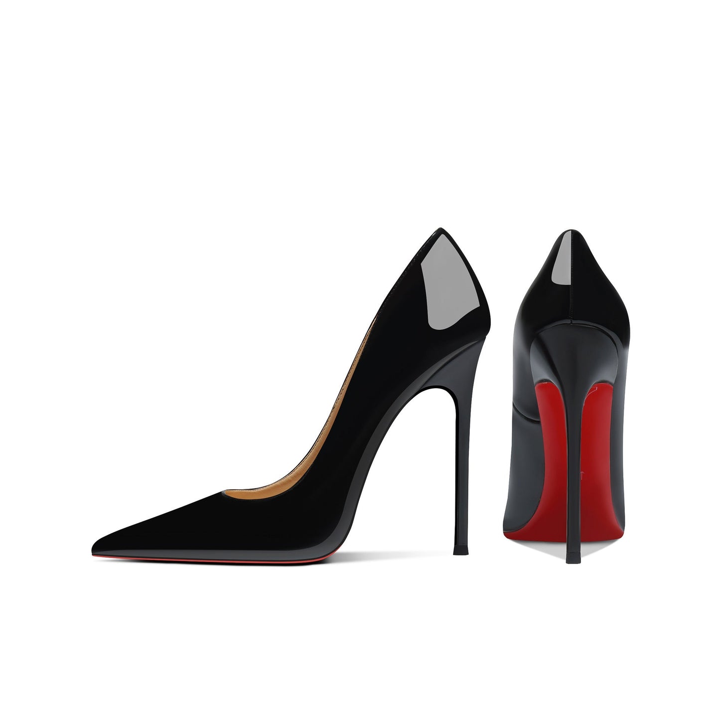 Red Sole Pointed Toe Slip-On Stiletto High Heels - Free Shipping