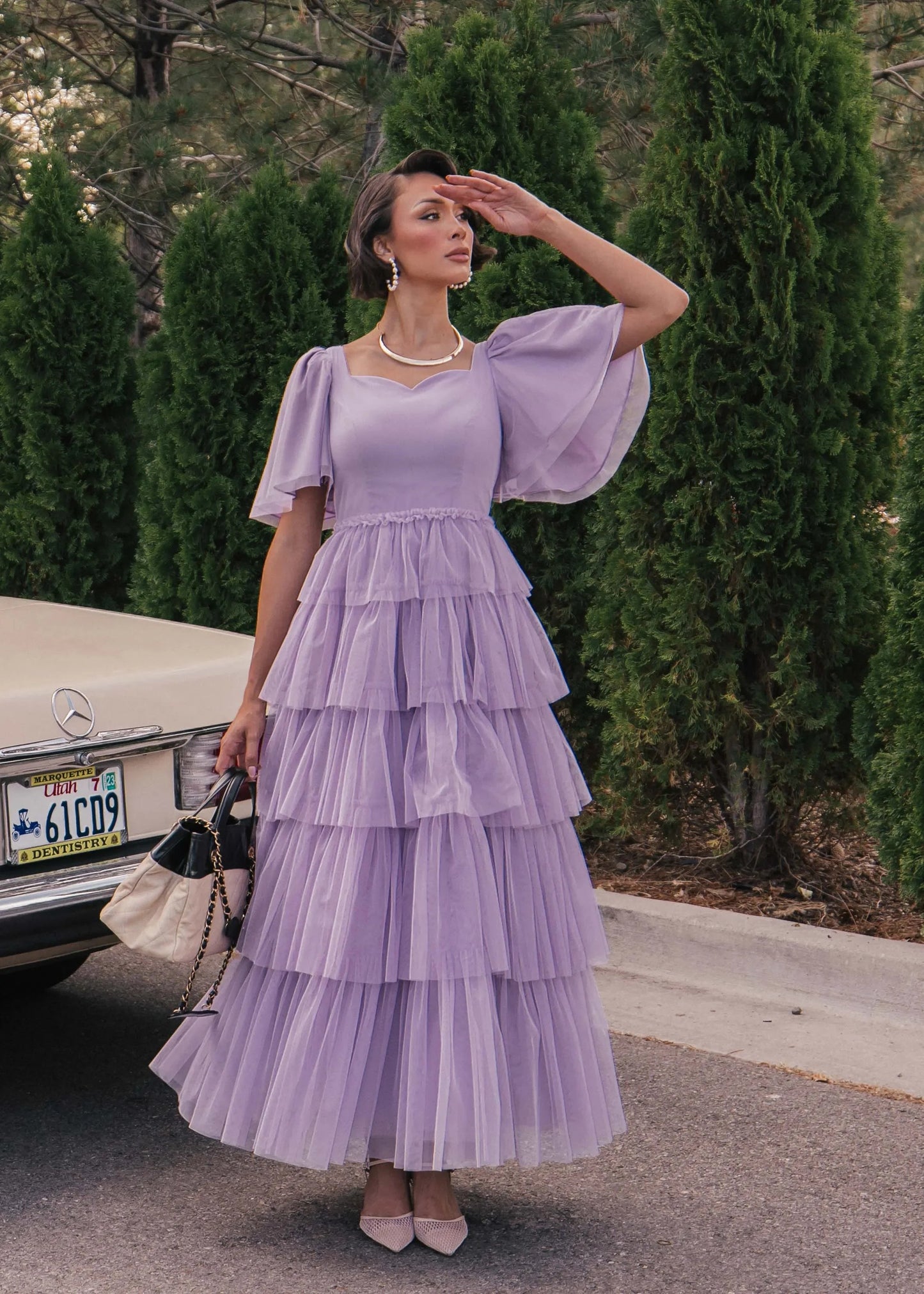 Beautiful Allegro Dress Lavender Sizes XXS-6XL - Free Shipping