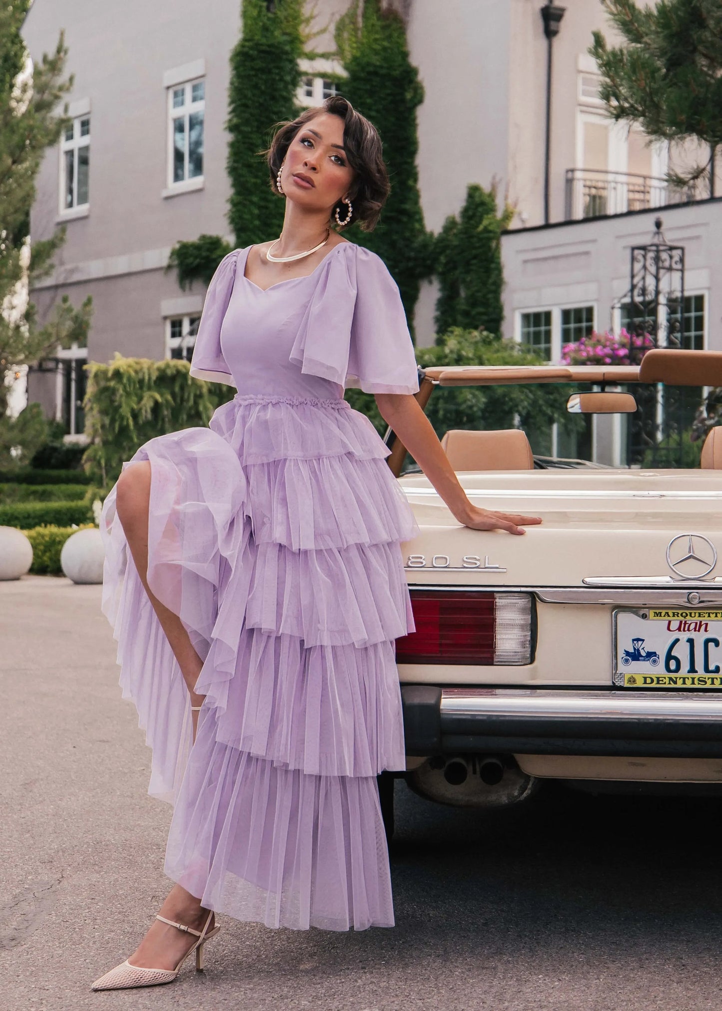 Beautiful Allegro Dress Lavender Sizes XXS-6XL - Free Shipping