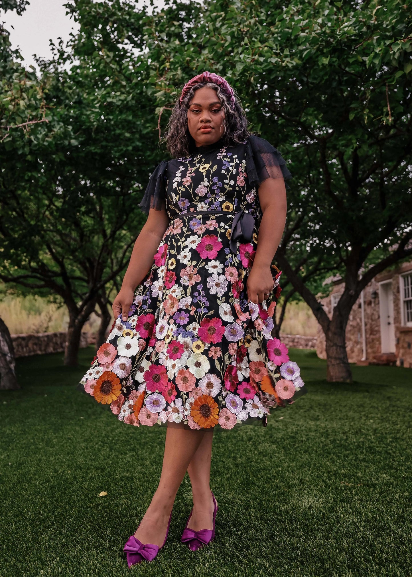 Colorful Black Jubilee Dress Sizes XXS-6XL - Free Shipping