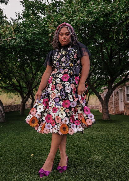 Colorful Black Jubilee Dress Sizes XXS-6XL - Free Shipping