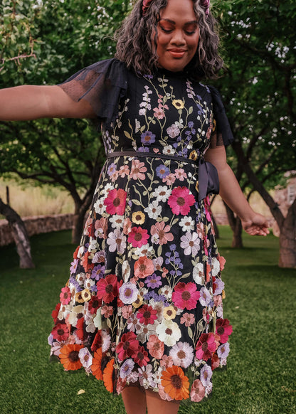 Colorful Black Jubilee Dress Sizes XXS-6XL - Free Shipping