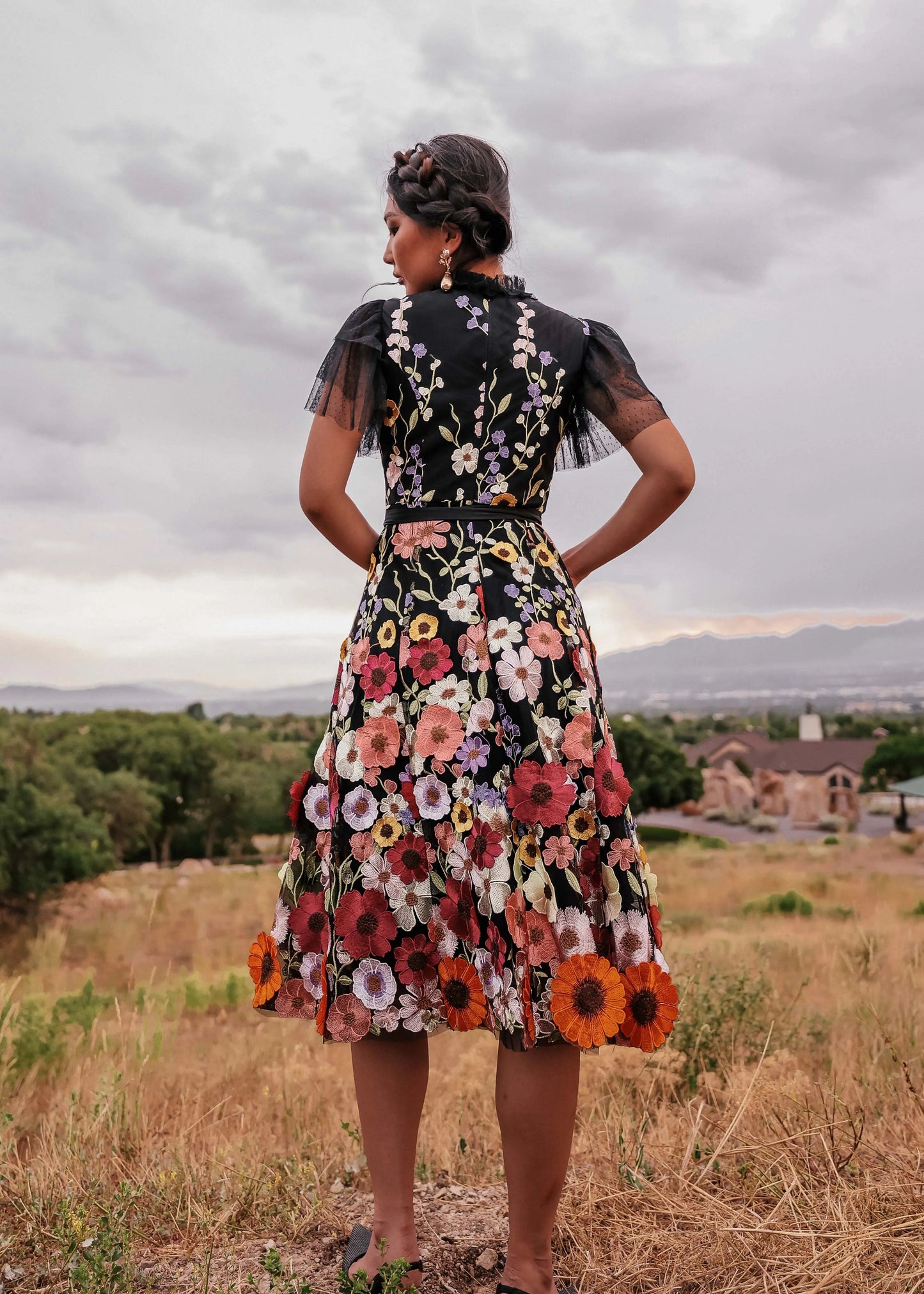Colorful Black Jubilee Dress Sizes XXS-6XL - Free Shipping