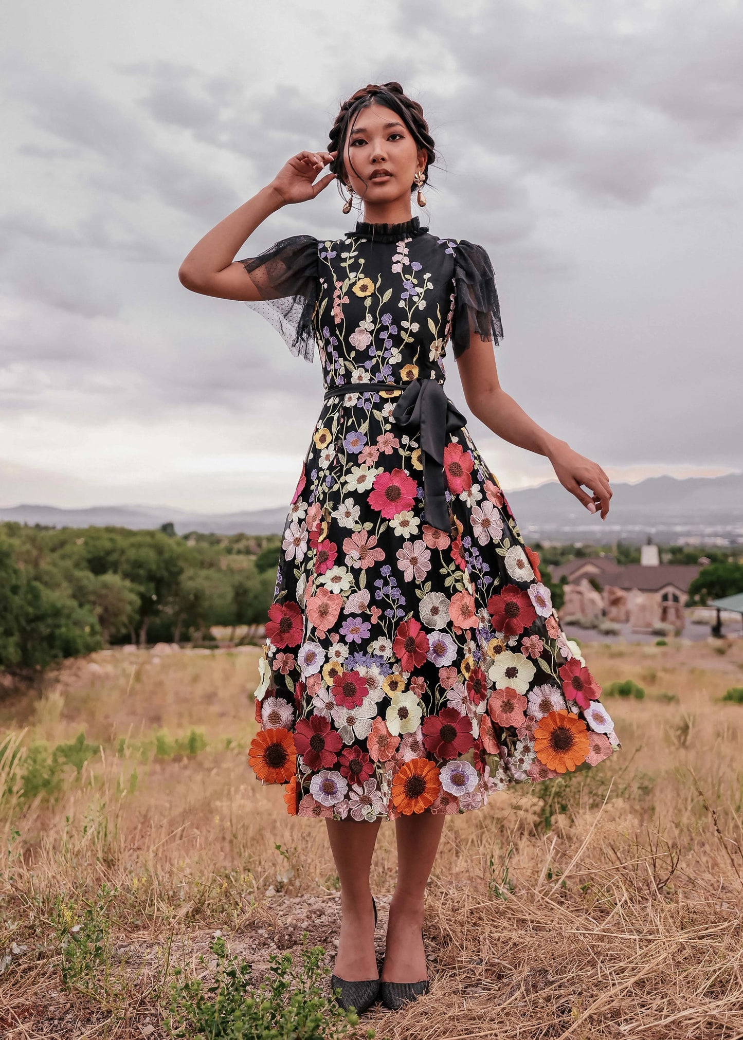 Colorful Black Jubilee Dress Sizes XXS-6XL - Free Shipping