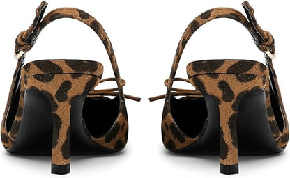 Elegant Patent Leather Pointed Toe Slingback Kitten Heels Sandals – Free Shipping