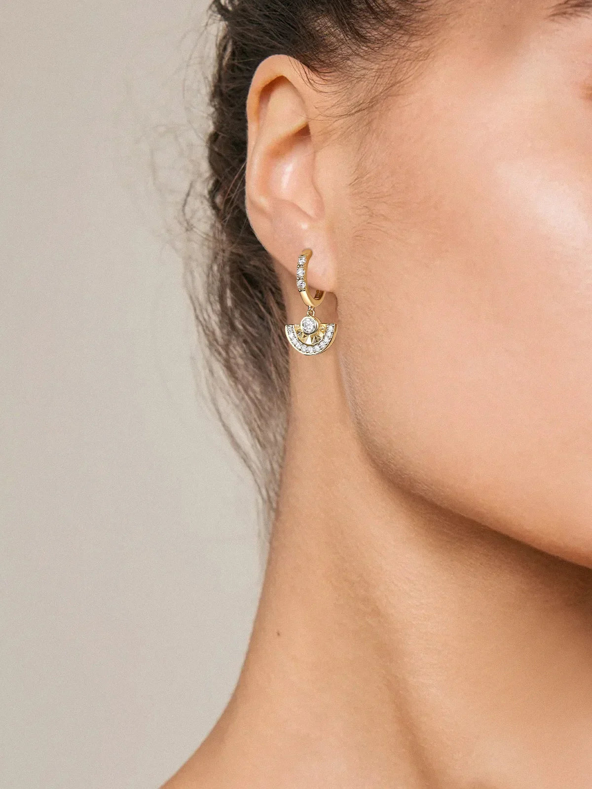 Moissanite VVS1 Drop Earrings 18K Gold Plated 925 Sterling Round Pear Square - Free Shipping