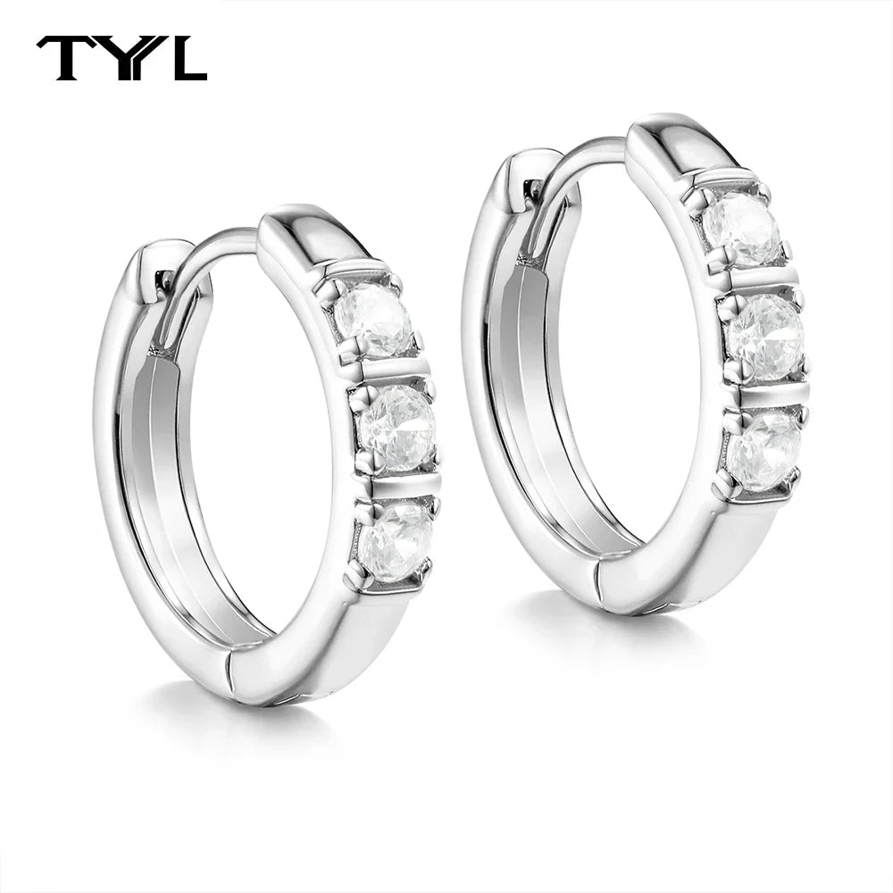 Moissanite VVS1 Drop Earrings 18K Gold Plated 925 Sterling Round Pear Square - Free Shipping