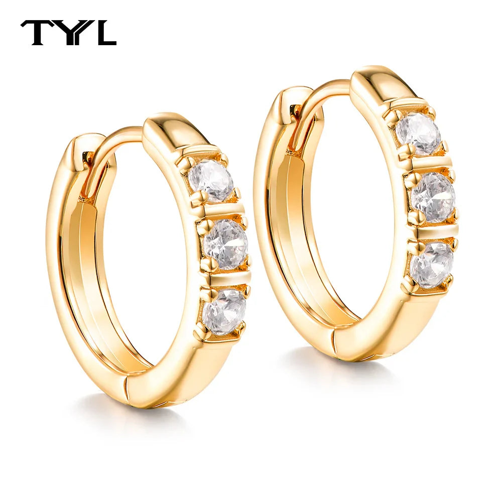 Moissanite VVS1 Drop Earrings 18K Gold Plated 925 Sterling Round Pear Square - Free Shipping