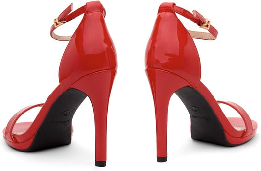 Trendy Adjustable Ankle Strap Open Toe Stiletto Heel Sandals – Free Shipping