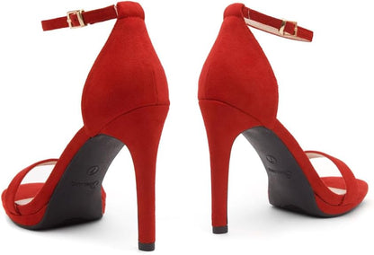 Trendy Adjustable Ankle Strap Open Toe Stiletto Heel Sandals – Free Shipping