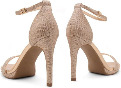 Trendy Adjustable Ankle Strap Open Toe Stiletto Heel Sandals – Free Shipping