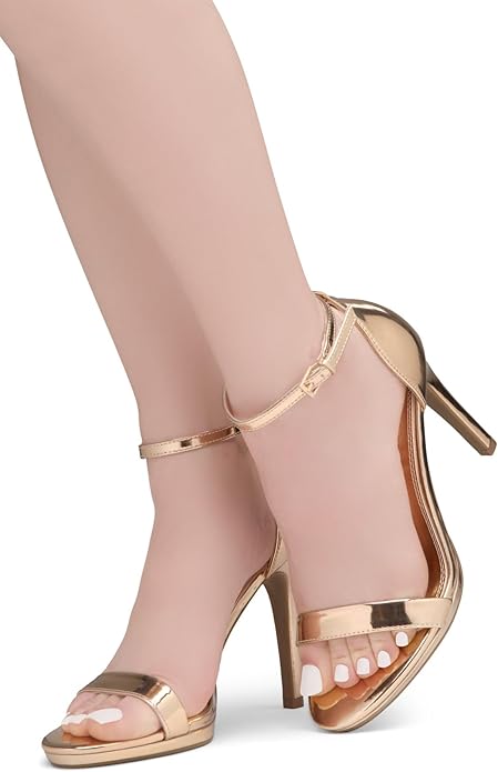 Trendy Adjustable Ankle Strap Open Toe Stiletto Heel Sandals – Free Shipping