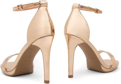 Trendy Adjustable Ankle Strap Open Toe Stiletto Heel Sandals – Free Shipping