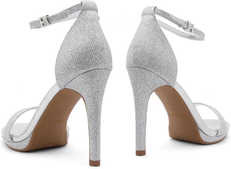 Trendy Adjustable Ankle Strap Open Toe Stiletto Heel Sandals – Free Shipping