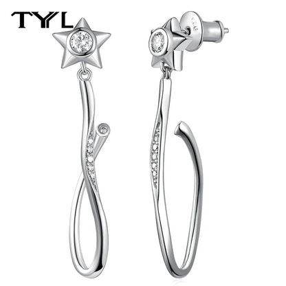 Moissanite VVS1 Drop Earrings 18K Gold Plated 925 Sterling Round Pear Square - Free Shipping