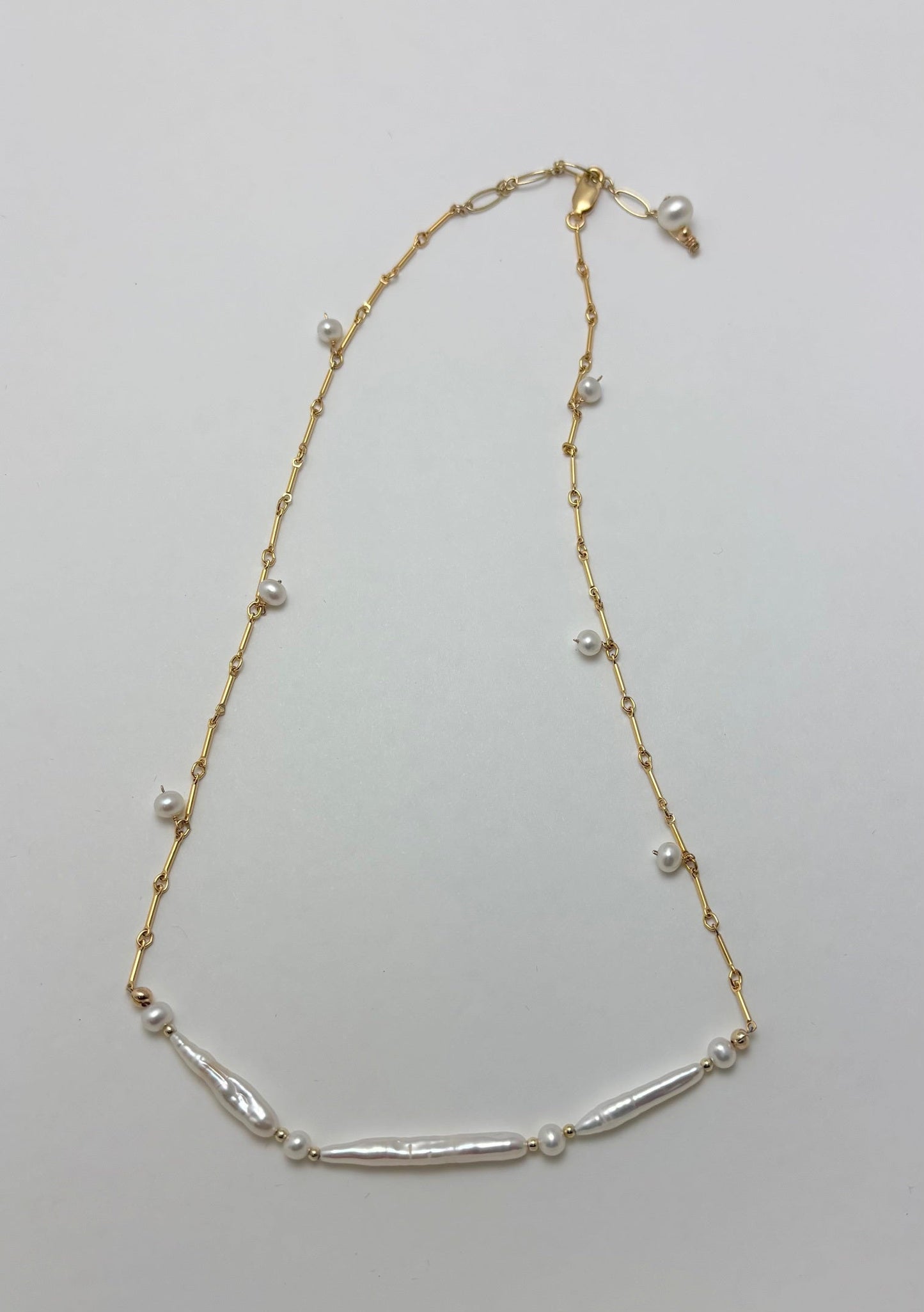 Stylish Triad Pearl Necklace - Free Shipping