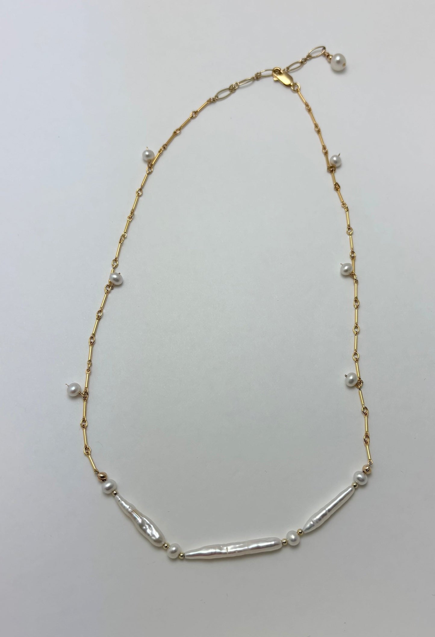 Stylish Triad Pearl Necklace - Free Shipping